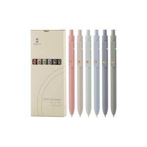 6PC Black Gel Pens 0.5mm Fine Point Quick Dry Smooth Writing